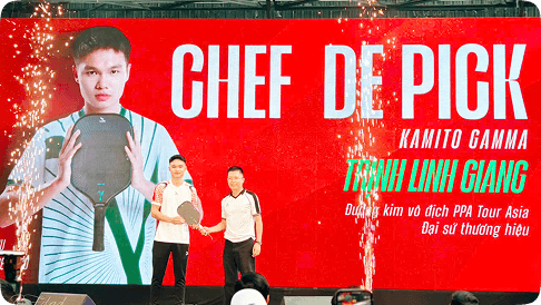 Nhà vô địch PPA Tour Asia Trịnh Linh Giang trở thành đại sứ thương hiệu cho dòng vợt Kamito Gamma.